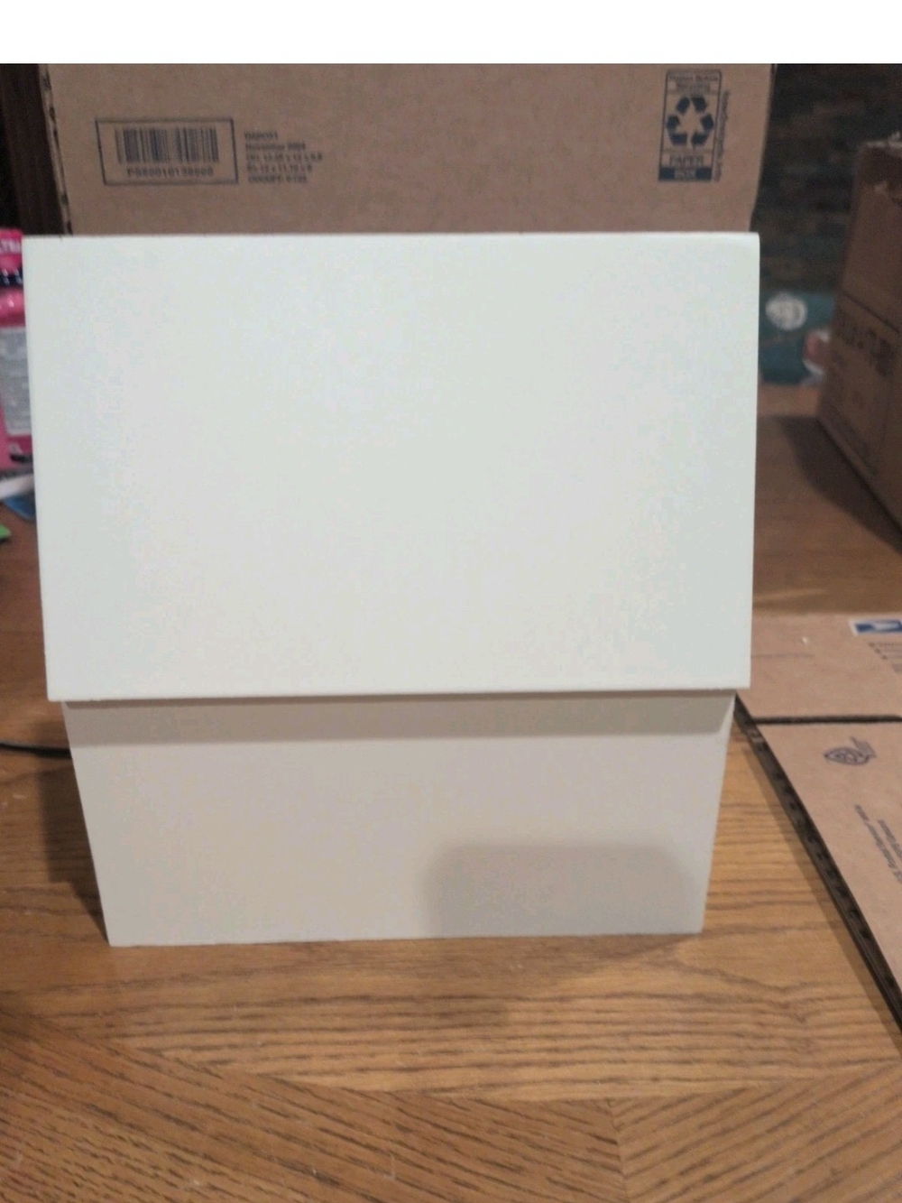 Dryer Sheets Laundry Room Box - White Decorative Storage - Picture 4 of 6